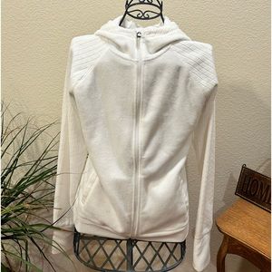 TEK Gear white flannel zip-up Hoodie